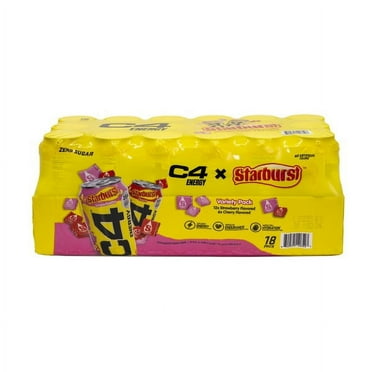 C4 Energy Starburst Variety, 16 Fluid Ounce (Pack of 18)