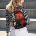 thumbnail image 6 of Picia Abstract Skull Guitar Art Printed Canvas Daypack - Stylish and Durable Vintage Compact Backpack - Class, Work, Travel, or Laptop Bookbag,Organized Compartments-Small, 6 of 6