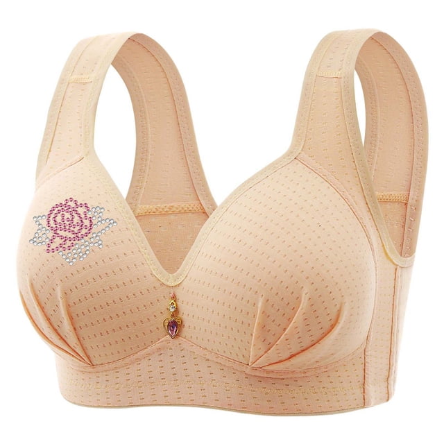 Plebaso Women's Wireless Bras Push up Full Coverage Soft Bralettes Wide Straps Breathable Everyday Bras
