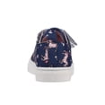 thumbnail image 4 of Nanette Lepore Girl Hook and Loop Unicorn Low Top Canvas Sneakers, Navy Pink, Size: 6, 4 of 5