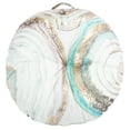 thumbnail image 2 of SAFAVIEH Nima Abstract Floor Pillow, 18" x 18", Teal/Gold/Beige, 2 of 6
