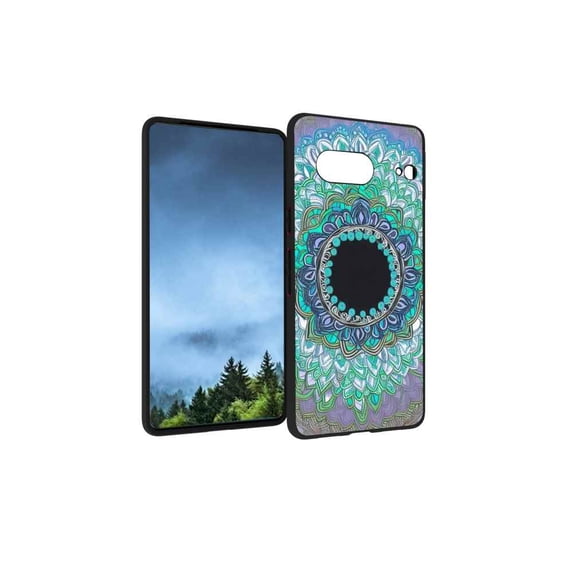 Compatible with Google Pixel 7 Phone Case, Mandala-21 Case Men Women, Flexible Silicone Shockproof Case for Google Pixel 7