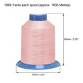 thumbnail image 4 of Uxcell 1968 Yards 150D/0.25mm Extra Strong Bonded Polyester Threads (Pale Pink, 2 Pack), 4 of 7