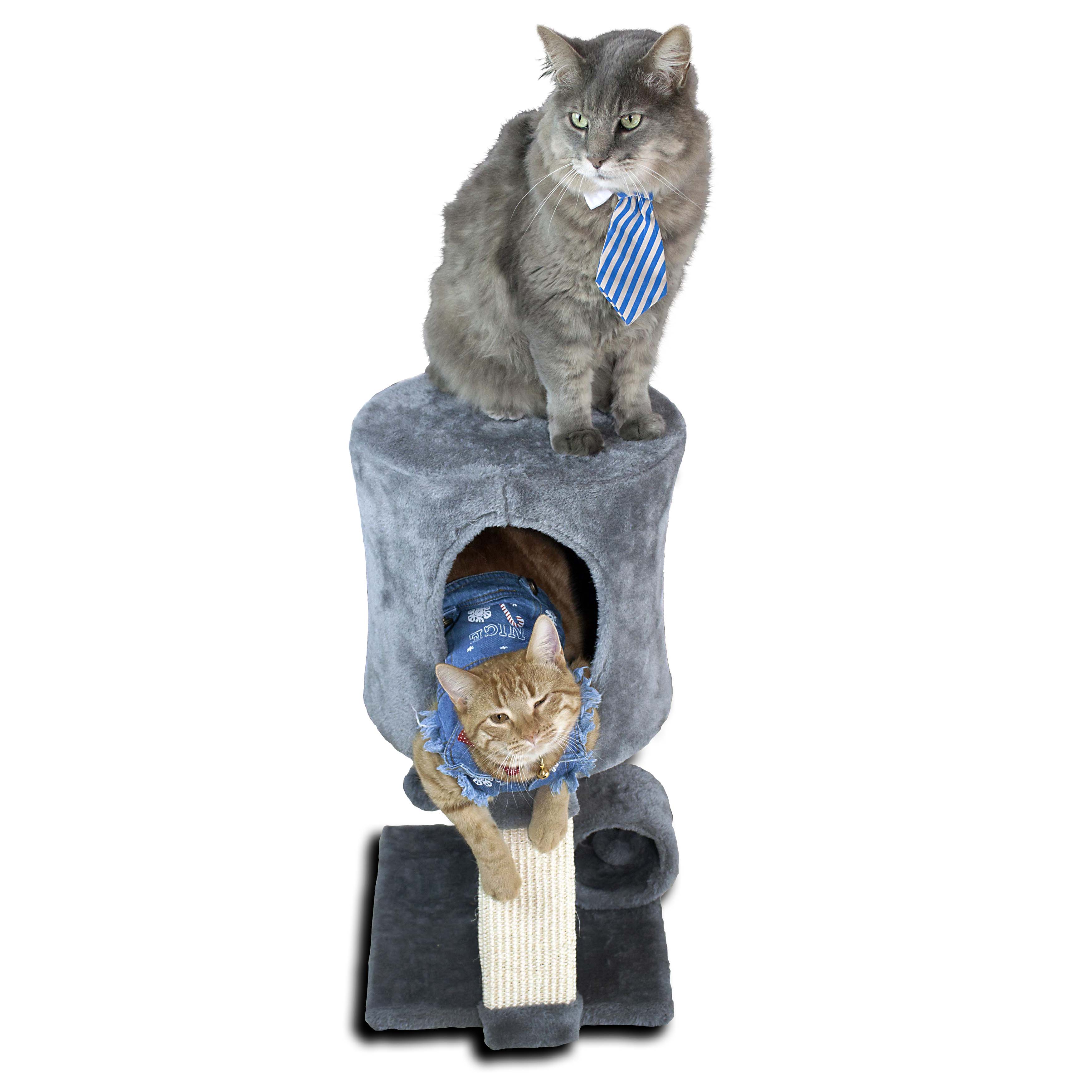 Cat Craft 23-in Cat Tree & Condo Scratching Post Tower, Gray - image 3 of 6