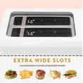 thumbnail image 3 of Elite Gourmet ECT-1027 New Cuisine Maxi-Matic Tostador Extra Ancho de 2 Rebanadas, Tacto Frío, Blanco, 3 of 5