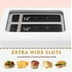 thumbnail image 3 of Elite Gourmet ECT-1027 New Cuisine Maxi-Matic Tostador Extra Ancho de 2 Rebanadas, Tacto Frío, Blanco, 3 of 5