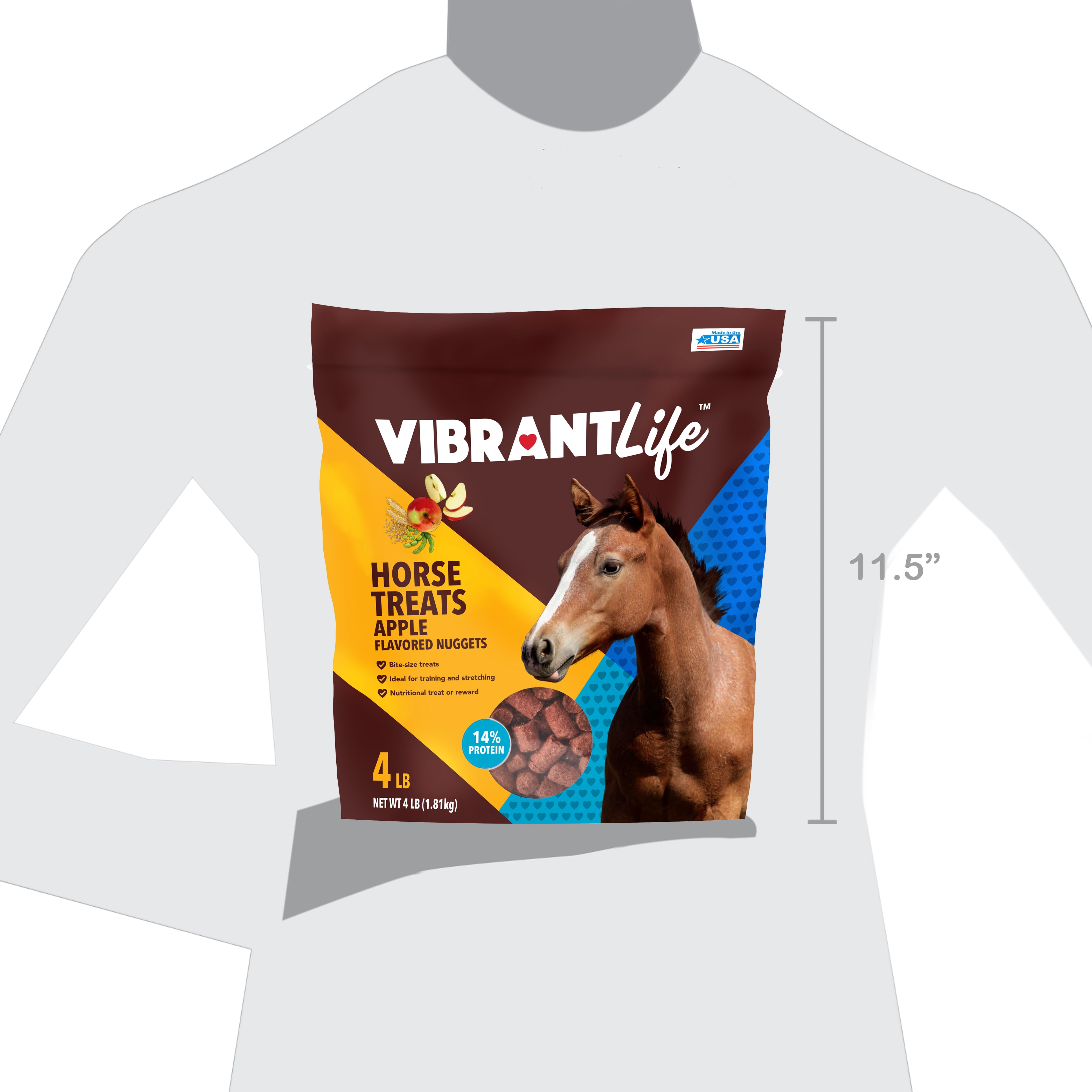 Vibrant Life Apple Flavored Horse Treat Nuggets, 4 lb