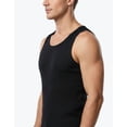 thumbnail image 4 of Men's 100% Cotton Ribbed, Tank Tops 3-Pack - Ultra Soft, Stretchy Fit, Breathable & Durable - Ideal for Layering, Gym & Daily Wear - Fade-Resistant, Moisture-Wicking Basics, Black Pack, 3XL, 4 of 8