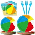thumbnail image 1 of Juego de vajilla para pelota de playa, 96 piezas, de Party Supplies, de Wiooffen, 1 of 7