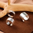 thumbnail image 7 of Lancharmed Adjustable Rings for Women Silver Plated Rings 15Mm Wide Open Face Adjustable Thumb Valentines Day Gifts, 7 of 7
