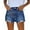 Blue2, variant on Prolriy Jean Shorts Womens, Women Denim Shorts High Waist Cut Off Ripped Shorts with Pockets Stretchy Distressed Jorts Women's Shorts Black L