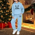 thumbnail image 2 of Byoo Teen Girls Christmas Outfits Kangaroo Pocket Hoodie T Sweatpants Sets Holiday Xmas Warm Outfits for Kids, 2 of 4