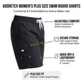 thumbnail image 4 of Adoretex Women’s Plus Size Quick Dry Swim Board Shorts, 8” Inseam Polyester Light Weight Swim Shorts - FB007P - Red - 2X, 4 of 7
