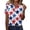 Watermelon Red(American Flag Stars), variant on Iaqnaocc Womens Shirts 250 Anniversary Usa 4th Of July Summer Button Down V Neck Vintage T Shirt Independence Day American Flag Stars July 4th Celebration Short Sleeve Tee Tops Dark Blue XXXL