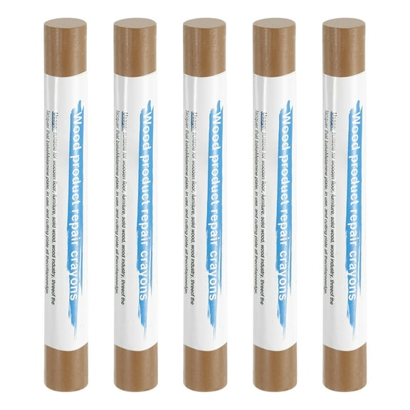 Uxcell 5pcs Wood Filler Sticks Wooden Wax Touch Up Furniture Repair Crayons for Scratch Cracks Hole Table Wood Floor, Cedar