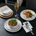 thumbnail image 5 of Stone Lain Jade Stoneware Dinnerware 16-Piece Set of 4, White, 5 of 6