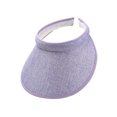 thumbnail image 1 of Sonducket Sombreros para el sol Protección Clip-On Gorras Visera de lino Ajustable Grandes aleros Parte vacía Color sólido Regalo deportivo Sombreros morado claro Sonducket AP010232-09, 1 of 6