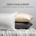 thumbnail image 5 of Mulberry Silk Pillowcases 2 , Grade 6A ClimaSilk(TM) Silk Pillow Cases, Both Sides, 600 Thread Count, with  Zipper (20"x26" Standard, White), 5 of 6
