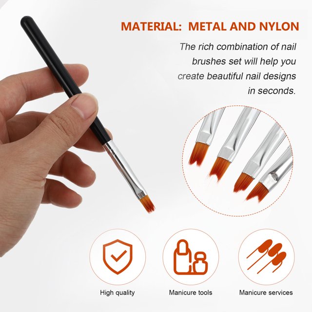 WESIEVYA 8Pcs Tiny Nail Brush For Striped Patterns And Diy Nail Art With Long Handle