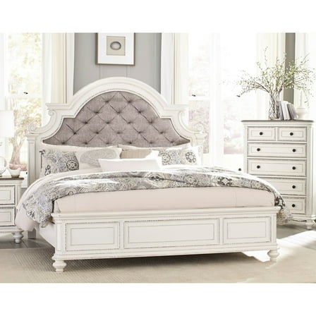 Antique White Bedroom Nightstand With Brown Finish, 2 Drawer Compartmental Wood In And For Decorative Purposes