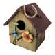thumbnail image 2 of Wooden Bird Feeder Courtyard Villa Balcony Hanging Rainproof Bird Feeder, 2 of 3