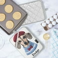 thumbnail image 5 of Yayeee Pot Holders Kitchen Heat Resistant with Pocket 7"x9.8" Cotton Oven Cooking Hot Pads, Gray Cute Dog Artist, 5 of 7