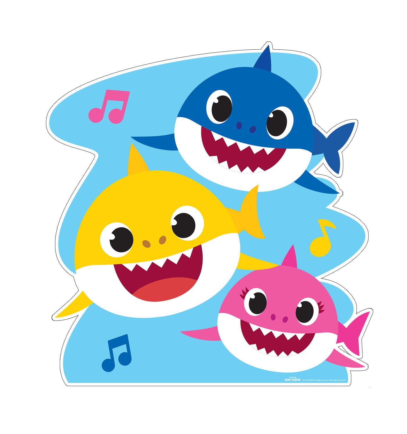 Download Baby Shark Swimming Cardboard Stand-Up, 4ft - Walmart.com ...
