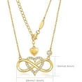 thumbnail image 2 of BlingGem Necklaces for Women White/Rose Gold Plated 925 Sterling Silver Womens Necklace Cubic Zirconia Infinity Heart Pendant Necklace Birthday Gifts for Wife Mom, 2 of 9