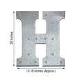 thumbnail image 6 of BalsaCircle 20" Silver H Marquee Letter Warm White LED Lighted Sign Metal Finish Event Party, 6 of 8