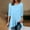 Blue, variant on AXXD Women's T-Shirts Tunic Basic Summer 2024 Casual Full Long Sleeve Casual Loose Tunic Tops Crewneck Sweatshirts