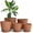 Terracotta, variant on - Plant Pots Indoor with Drainage - 7/6.6/6/5.3/4.8 Inches Home Decor Flower Pots for Indoor Planter - Pack of 5 Plastic Planters for Indoor Plants, Cactus, Succulents Pot - Mint