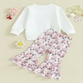 thumbnail image 4 of Ensemble de Chandail en Molleton à Manches Longues Blanc pour Filles avec Imprimé Père Noël, 4 of 9
