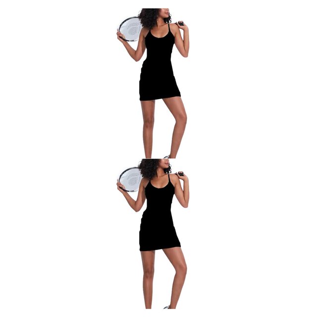 Qarigey Vestidos de entrenamiento para mujer, traje de baile informal para ejercicio, ropa sin mangas, vestido de tenis de Golf corto suelto para Type1 NO1 Qarigey CBP376611