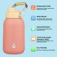 thumbnail image 2 of BJPKPK Half Gallon Insulated Water Bottles, 64oz Water Jug with Metal Handle & BPA Free Spout Lid, Dishwasher Safe Thermos Water Bottle, Large Stainless Steel Gym Sport Water Bottles, Pink, 2 of 6