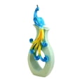 thumbnail image 5 of deevoka Peacock Resin Dry Flower Vase, Peacock Shape Flower Vase, Creative Modern Flower Green, 5 of 9
