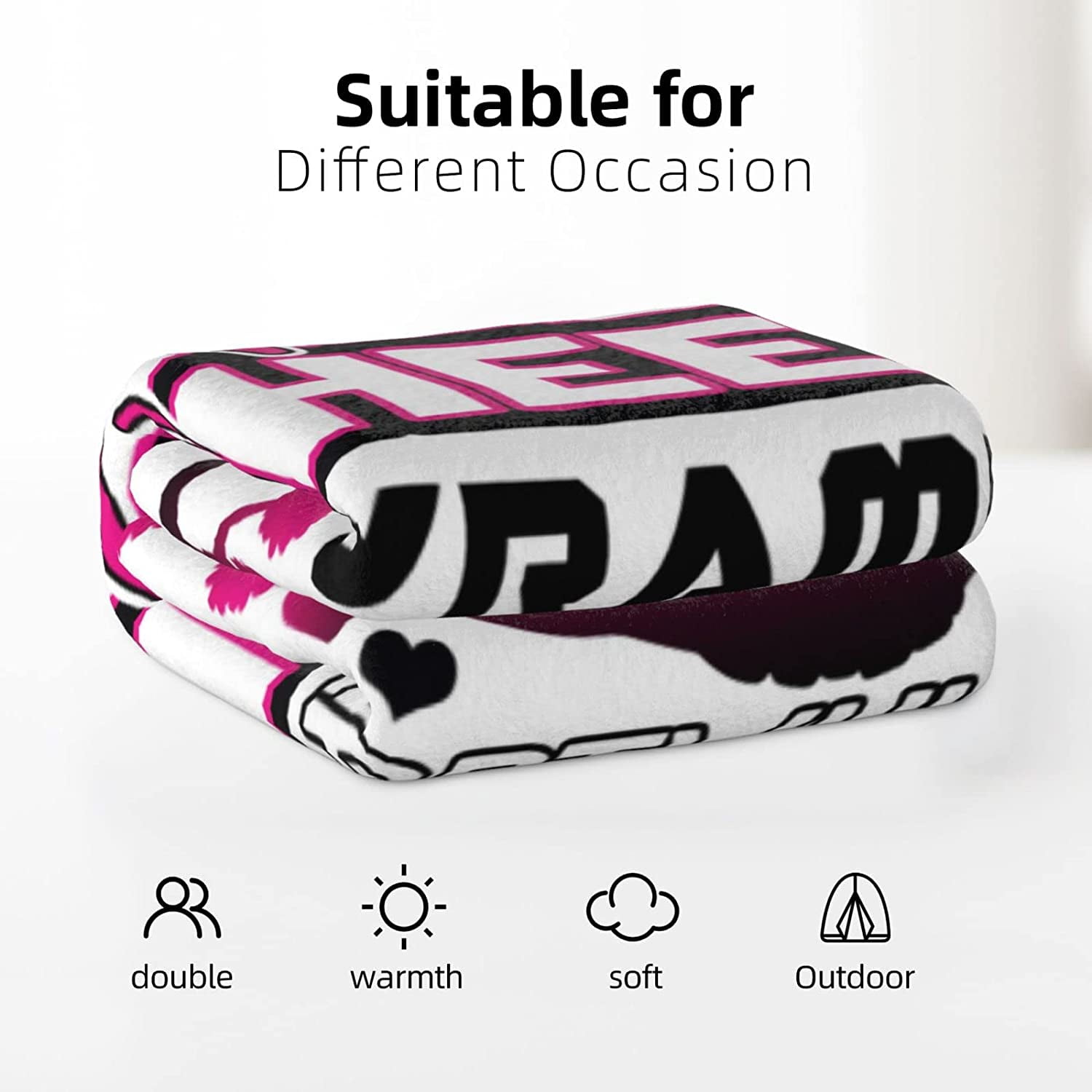 Cheerleader''s Blanket Cheerleading Gifts Throw Blanket Ultra-Soft Comfortable Cheer''s Flannel Blankets for Girls Teens Kids Bed Sofa Couch All Season Cozy Blanket Birthday Gifts