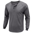 thumbnail image 6 of Bainana Men'S Long Sleeve Henley Shirts Crew Neck Breathable Lightweight T-Shirt Solid Color Regular Fit Hiking Running Basic Tops Size Xl, 6 of 7