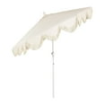thumbnail image 6 of JONATHAN Y Collins 9 ft. Market Patio Umbrella, Classic Cottage Fringe Tassel, with Auto-Tilt Crank, Wind Vent and UV Protection, Cream, White Pole, 6 of 9