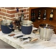 thumbnail image 7 of Fortune Candy 2.8 L Double Wall Stainless Steel Ice Bucket, with Tongs, Scoop and Holder, Navy Blue, 7 of 7