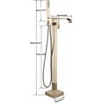 thumbnail image 4 of Floor Mounted Brushed Gold Free Standing Bathtub Faucet Shower Tub Filler Spout, 4 of 13