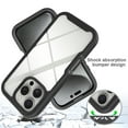 thumbnail image 5 of Allytechgroup Clear Back Case for Apple iPhone 16 Pro Max, Not-Yellow Rugged PC TPU Hybrid Bumper Shockproof Protective Phone Case for iPhone 16 Pro Max, Darkblue, 5 of 5