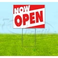 thumbnail image 1 of Now Open (18" x 24") Yard Sign, Includes Metal Step Stake, 1 of 6