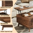 thumbnail image 2 of Lift Top Coffee Table with Storage, Mid  Modern Walnut Coffee Table for Living Room, 2 of 8