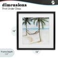 thumbnail image 4 of Stupell Industries Tropical Beach Hammock Coastal Scene Black Framed Print Under Glass, 13 x 13, by Lorenzo Collective, 4 of 8