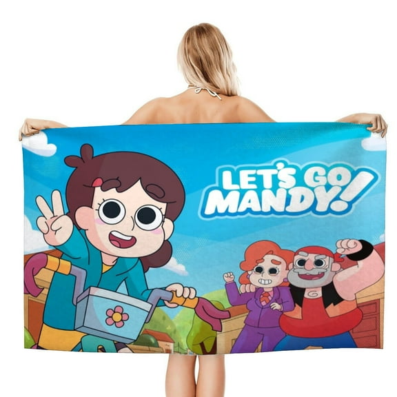 Let's Go, Mandy! Gifts Beach Towel for Women Girl Birthday Inspired Fan Bath Outdoor Music Lover