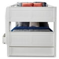 Camaflexi Full over Full Low Bunk Bed with Drawers Panel Headboard