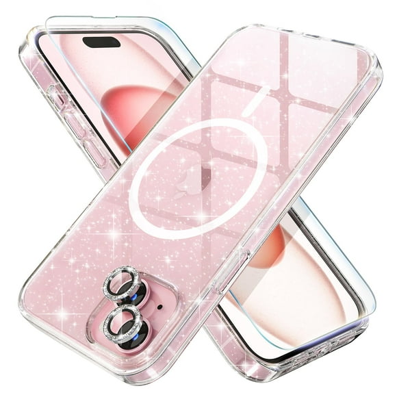 Funda magnética compatible con iPhone 15, compatible con protectores