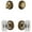 Gold, variant on Grandeur 828828 Newport Solid Brass Single Cylinder Keyed Entry Knobset And Deadbolt Combo
