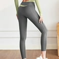 thumbnail image 6 of High Waisted Yoga Pants for Women Cross Yoga Pants Tall Fleece Sports Leggings Comfy Sweatpants Joggers Hip Lift Pants, 6 of 6