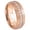 Rose Gold, variant on Jewelry Avalanche Dome Hammered Rose Gold IP Tungsten Mens Eternity Wedding Band, White CZ Anniversary Ring size 10
